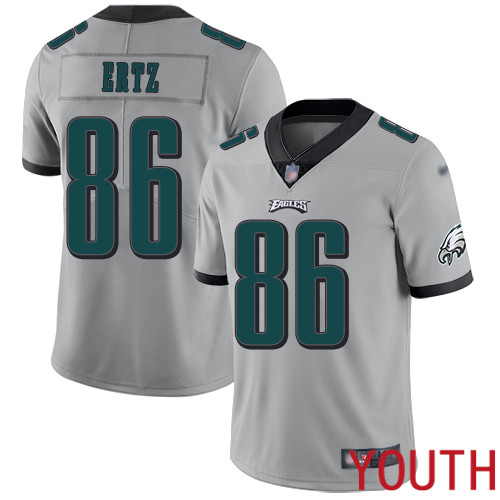 Youth Philadelphia Eagles #86 Zach Ertz Limited Silver Inverted Legend NFL Jersey Football